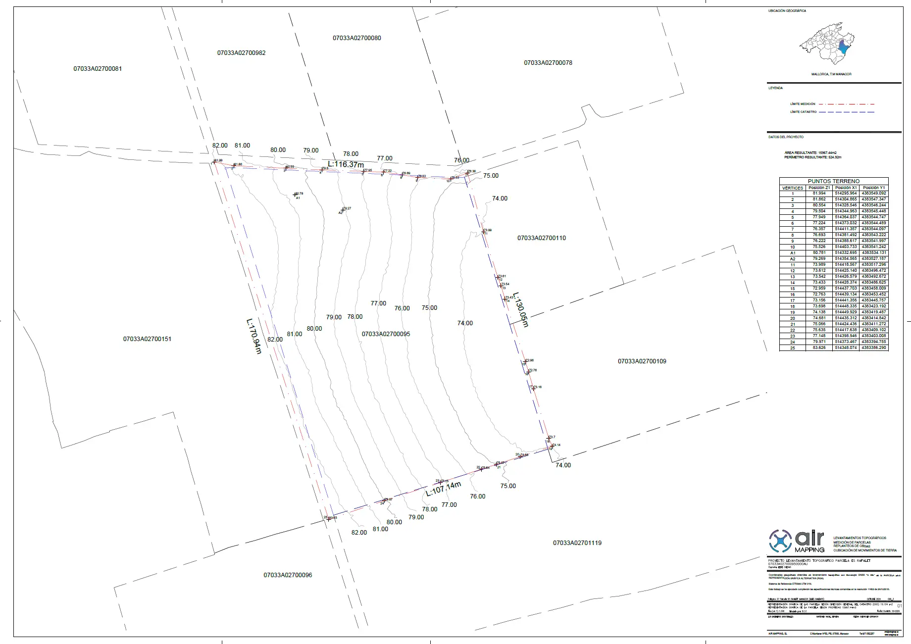Planos e informes topográficos - air Mapping mallorca